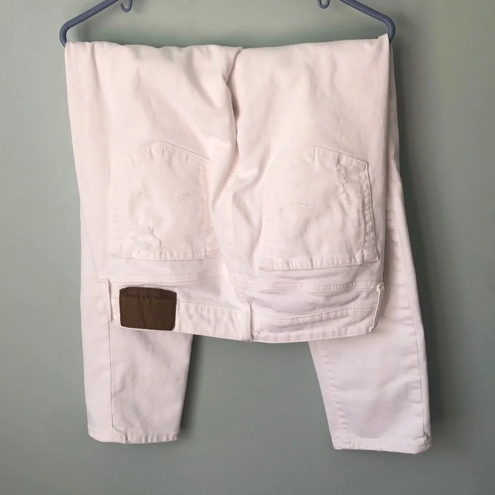 American Eagle Men’s Distressed Flex White Jeans 29X30